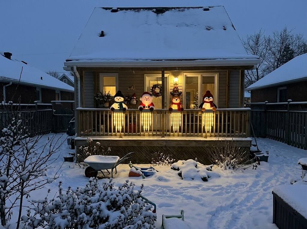 Belladrm™ FrostyFriends – Wetterfeste LED-Weihnachtsfiguren mit Eiszapfen-Licht