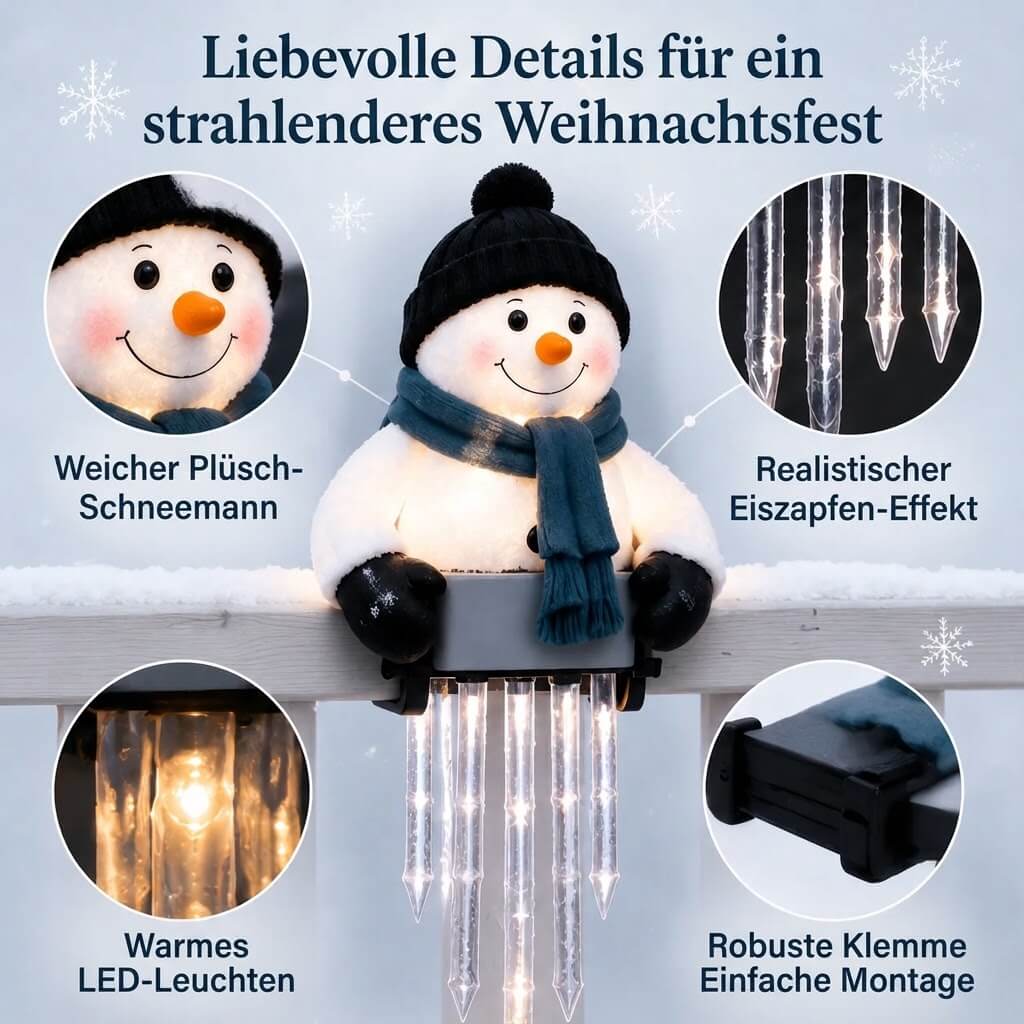 Belladrm™ FrostyFriends – Wetterfeste LED-Weihnachtsfiguren mit Eiszapfen-Licht