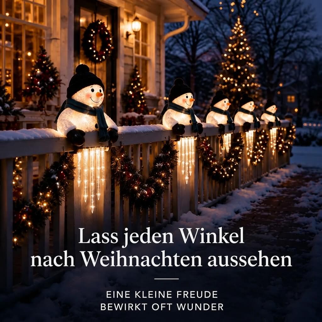 Belladrm™ FrostyFriends – Wetterfeste LED-Weihnachtsfiguren mit Eiszapfen-Licht