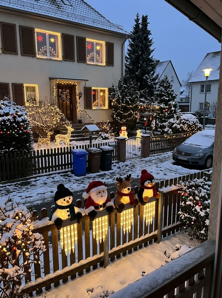 Belladrm™ FrostyFriends – Wetterfeste LED-Weihnachtsfiguren mit Eiszapfen-Licht